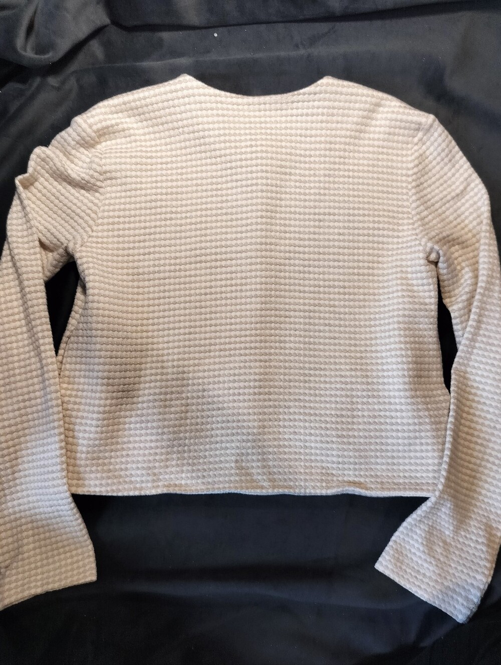 Like New Amour Vert Cream Beige Textured Snap Button Cardigan Jacket - Small - Picture 6 of 7